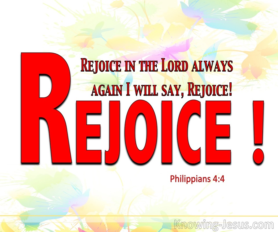 Philippians 4:4 Rejoice In The Lord Always (red)
